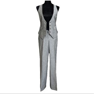 Express Design Studio - Pinstripe Vest and Pant Suit